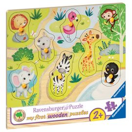 PUZZLE My first wooden puzzle 8 p - En route vers le zoo