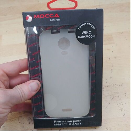 COQUE DE PROTECTION MOCCA DESIGN GEL FROST BLANCHE POUR WIKO DARKMOON