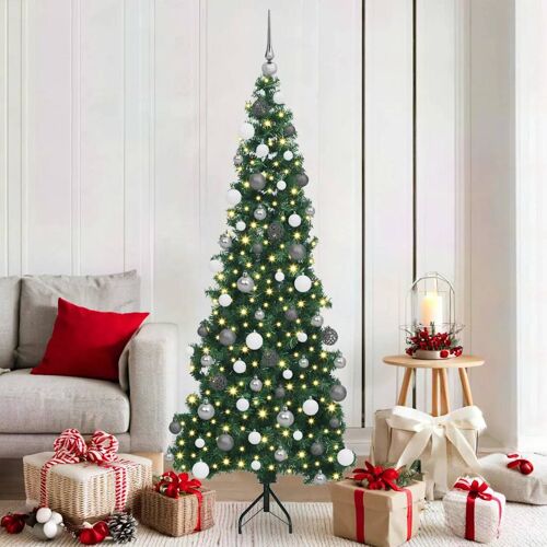 Vidaxl Arbre De Noël Artificiel D'angle Vert 180 Cm Pvc Et Métal