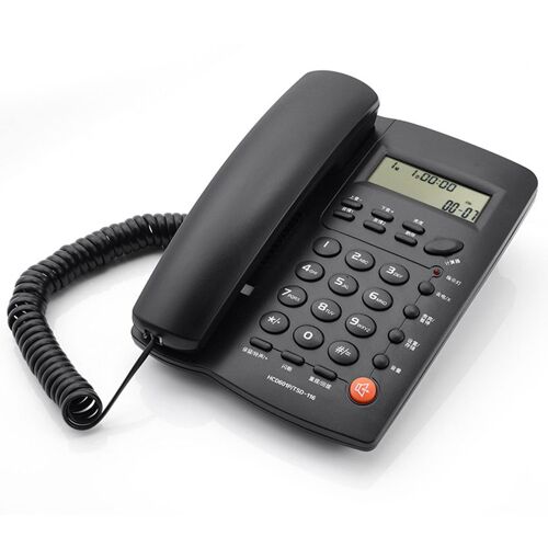 Téléphone filaire avec identification de l'appelant, calculatrice de base, mode P/T, téléphone fixe de bureau filaire, système de touristes FSK/Tressing