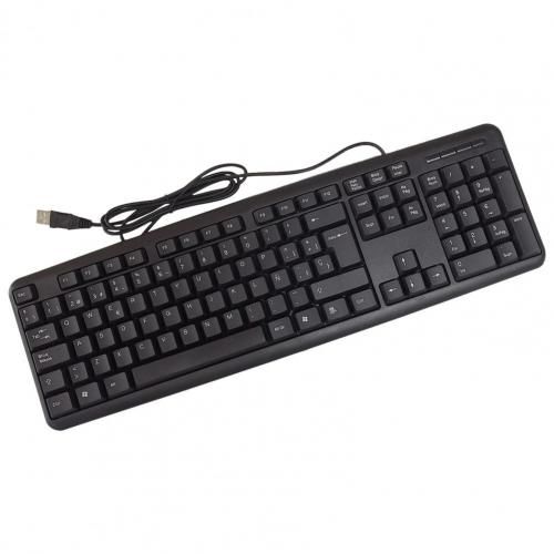 Clavier filaire USB ergonomique universel, 105 touches, langue espagnole, pour PC portable