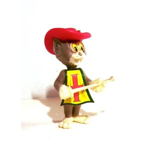 Figurine "Kinder" (1992) Série: Tom Et Jerry N° 1 - Tom Mousquetaire, Chapeau Rouge (K93n47 / K93-47)