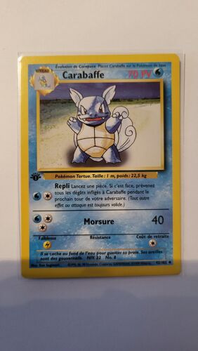 Carte Pokemon Carabaffe Edition 1 De 1999