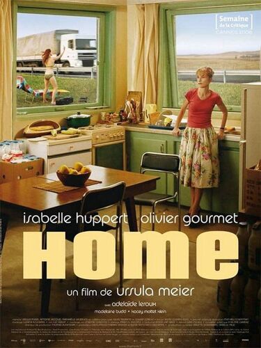Home - Véritable Affiche De Cinema Pliée - Format 120x160 Cm - De Ursula Meier Avec Isabelle Huppert, Olivier Gourmet, Adélaïde Leroux - 2008