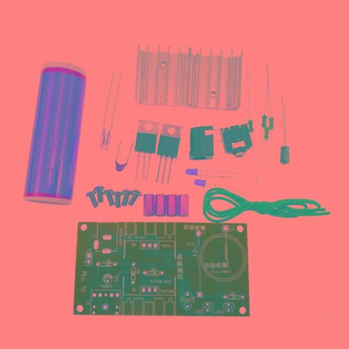 Composants pour mini haut-parleur plasma, bobine Tesla 15W pour la musique, transmission sans fil, DC 15-24 V, 1 kit pour DIY