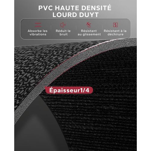 Asfasfq-Tapis De Protection -152x76/183x92/213x92x0.6cm, Antidérapant Pour Appareils De Fitness, Tapis De Course, Vélos Stationnaires, Elliptiques, Bancs De Musculation, Appareils De Gymnastique