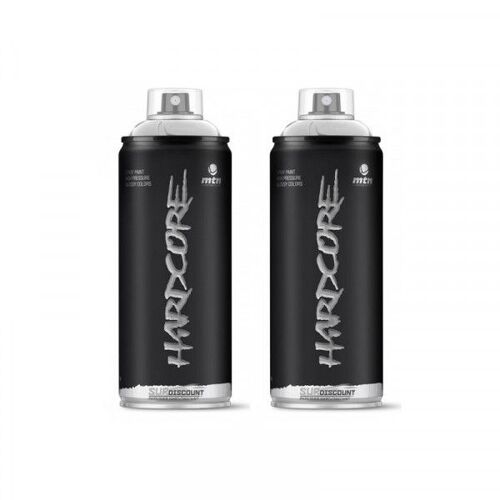 Lot De 2 Bombes De Peinture Hardcore Mtn - Chrome