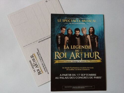 Carte Postale La Légende Du Roi Arthur Spectacle Musical Affiche Format 15x10 