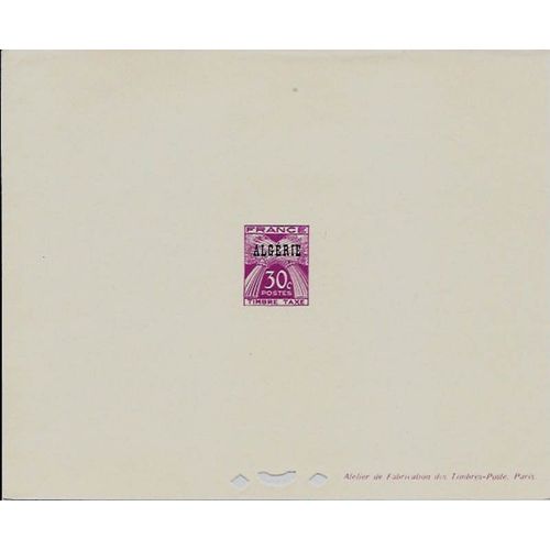 Algérie : Taxe N° 34 En Épreuve De Luxe
