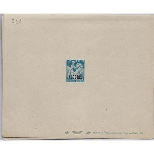 Algérie : N° 231 En Épreuve De Luxe