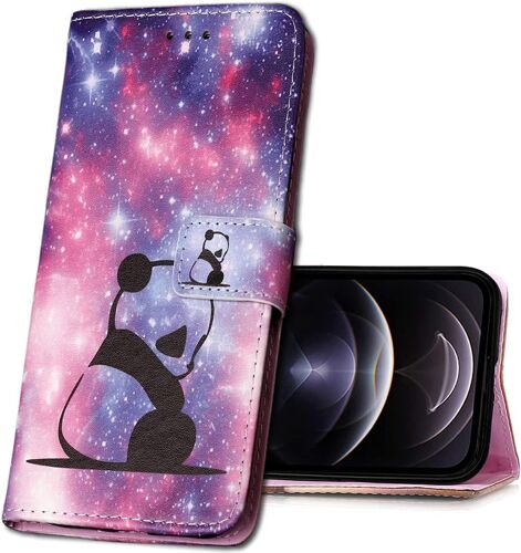 Coque Moto G30 ¿¿Tui Portefeuille En Cuir Pu Flip Coque, Premium Pu-Cuir Coque Compatible Avec Motorola Moto G30 / Moto G10. Yi Star Panda