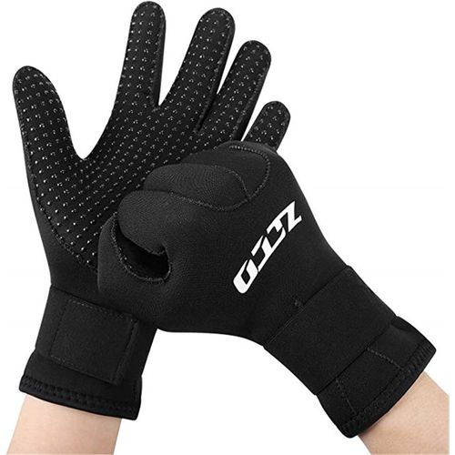 Asfasfq-Gants De Plongée En Néoprène 3 Mm / 5 Mm, Gants De Combinaison Thermique À Double Couche Avec Poignet Élastique Et Particules De Résistance Au Dérapage