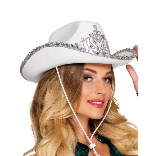 Chapeau Princesse Cowboy Blanc Femme Taille Unique