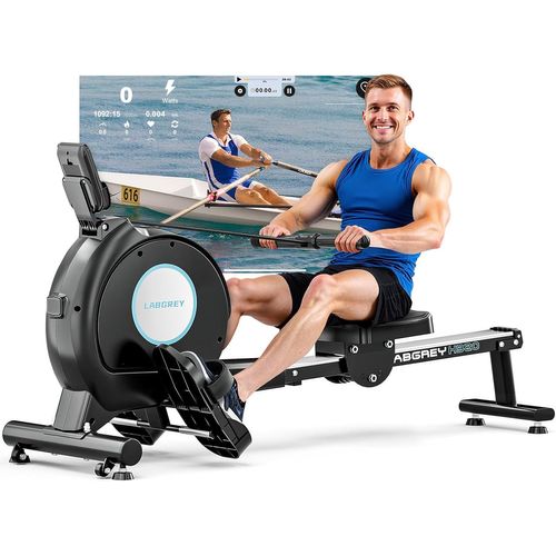 Asfasfq-Rameur Magnétique Pour Salle De Sport À Domicile, Résistance Silencieuse À 16 Niveaux, Capacité 158 Kg, Compatible Avec Application, Écran Lcd, Montage Facile, Rameur Pour Entraînement Cardio