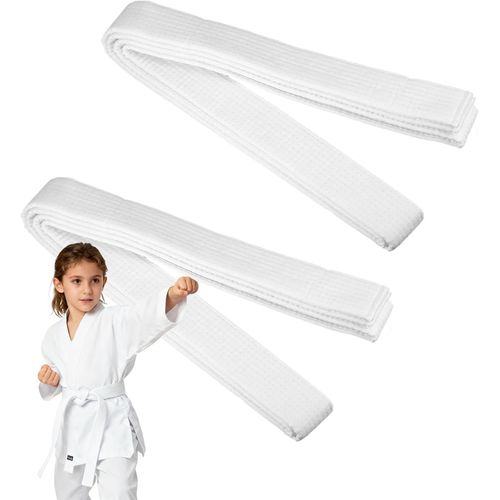 Asfasfq-Lot De 2 Ceintures De Judo, Karaté, Arts Martiaux, Karaté, Judo, En Coton, Pour Karaté, Judo, Karaté, Aikido, Ceinture Blanche, Pour Enfants Et Adultes, 260 Cm