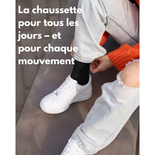 Asfasfq-10 Paires Chaussettes De Sport Homme Femme Chaussettes De Tennis Respirantes Et Renforcées Coton Crew Socks