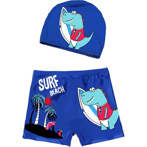 Asfasfq-Maillot De Bain Enfant Garçon, Motif De Dessin Animé Short, Tissu Bonnet De Bain
