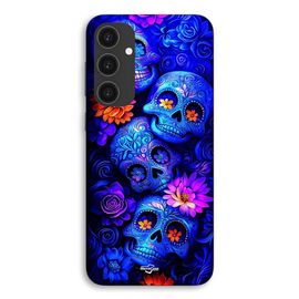 Coque Pour Samsung Galaxy S23 FE Têtes de mort bleu coloré Maniacase