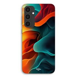 Coque Pour Samsung Galaxy S23 FE Texture abstraite orange et bleu Maniacase