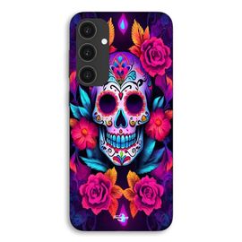 Coque Pour Samsung Galaxy S23 FE Tete de mort violette colorée Maniacase