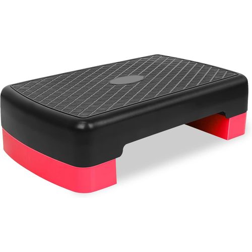 Stepper À 2 Niveaux Réglables En Hauteur Pour Entraînement Aérobic Et Fitness Avec 2 Rehausseurs Réglables De 10 Cm À 15 Cm