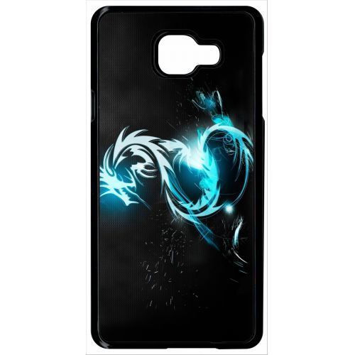 Coque - Dragon Tribal - Compatible Avec Samsung Galaxy A7 (2016) - Plastique - Bord Noir