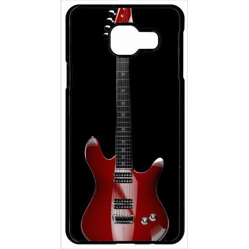 Coque - Guitare Red - Compatible Avec Samsung Galaxy A9 (2016) - Plastique - Bord Noir