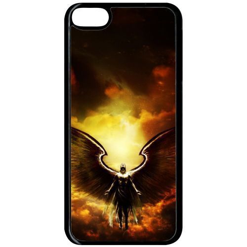 Coque - Ange flamme - compatible avec apple Ipod Touch 6 - Plastique - bord Noir