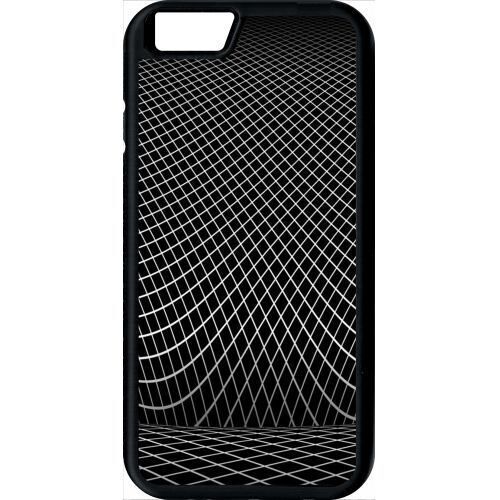 Coque - Black Squarred - Compatible Avec Apple Iphone 6 - Plastique - Bord Noir