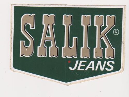 Autocollant Salik Jeans ( 12 X 8 Cm ) Années 70 