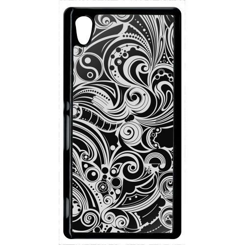 Coque - Baroque - compatible avec sony Xperia M4 Aqua - Plastique - bord Noir
