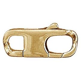 Fermoir Plat Ouvert 9mm Plaqué Or