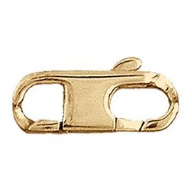 Fermoir Plat Ouvert 7mm Plaqué Or