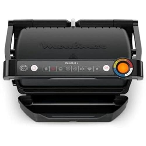 Grille électrique - MOULINEX - OptiGrill+ - 6 programmes automatiques - Plaques antiadhésives - 1800 Watt