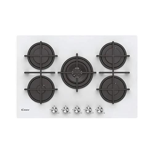 CANDY CVG74WPW PLAN À GAZ EN VERRE, 5 FEUX, BLANC 33802749