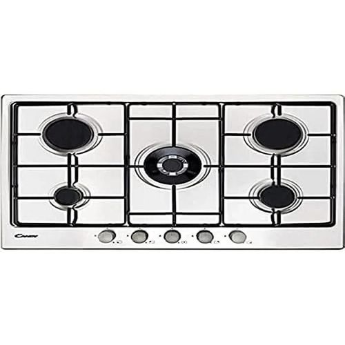 Plaque de cuisson Candy CHW74WTX 5 feux à gaz en acier inoxydable 74,5 cm