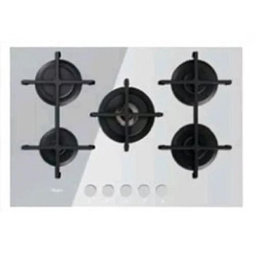 Whirlpool GOA 7523-WH, Intégré, Cuisinière à gaz, Verre, Blanc, Fonte, Rotatif