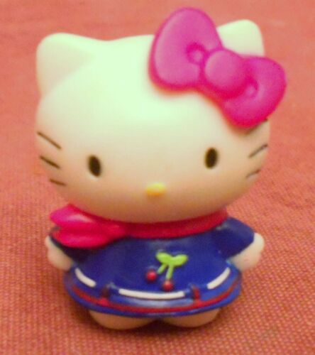 Figurine D'hello Kitty De 2,5 Cm Robe Bleue 