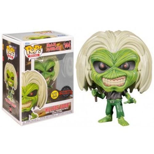 Figurine Funko Pop [Exclusive] Iron Maiden : Killer Ediie (Luminiscent) [144] [Goodies]