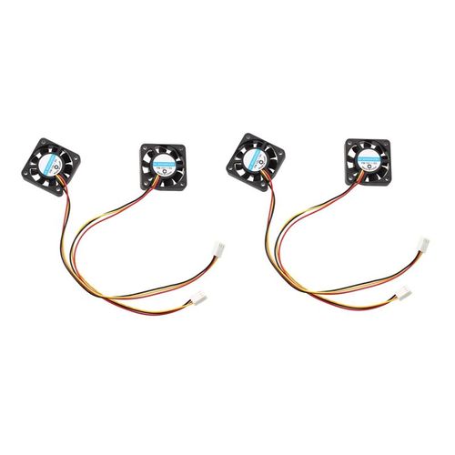 Ventilateur De Refroidissement Pour Ordinateur Pc, 3 Broches, Carré 40mm, Dc 12v, Noir, 4 Pièces