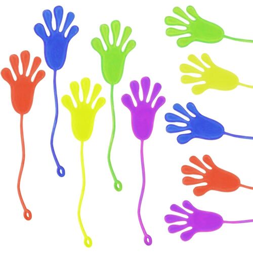 Lot De 5 Mains Collantes, Jeu Extensible Collant, Couleurs Aléatoires, Jouets Fantaisie Pour Enfants, Remplisseurs De Sacs De Fête, Cadeaux D'anniversaire Pour Enfants, Fournitures De Fête Pour Enfant