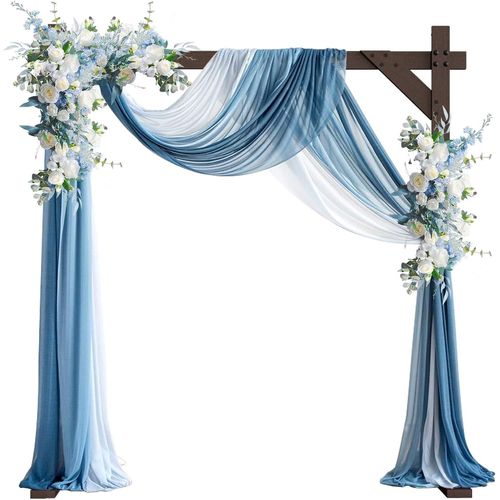 Asfasfq-Arche De Mariage En Bois, Arche De Jardin, Arche De Mariage En Tulle, Décoration Intérieure, Pelouse De Jardin, Arche De Rose Plante Grimpante, Décoration Cadre Fond Tulle Mousseline