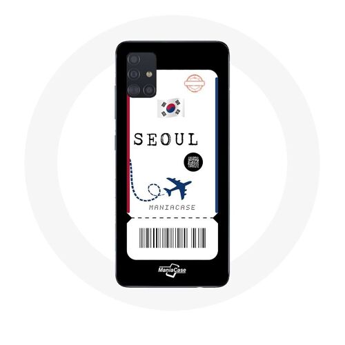 Coque Pour Samsung Galaxy A51 5g Billet D'avion Seoul Corée Du Sud