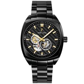 Montre Homme Arcadius Noir Cadran Noir Bracelet Acier Noir 22 Mm