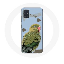 Coque Samsung Galaxy A51 Perruches Oiseaux Vert