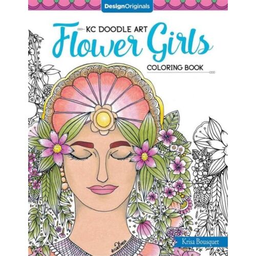 Kc Doodle Art Flower Girls Coloring Book