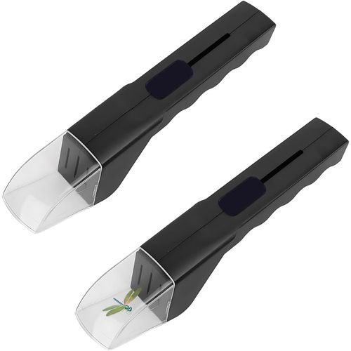 ASFASFq-Attrape Insectes, 2 Pièces Attrape-Araignées Transparent, Attrape Insectes Vivants à Main, Capture d'Insectes Vivants, Outil Polyvalent et Léger pour La Maison et Le Jardin Bug Catcher (Noir)