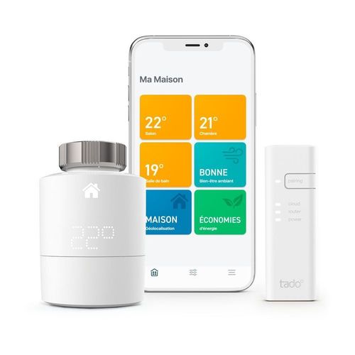 TADO Tete Thermostatique connectée Kit de démarrage V3+