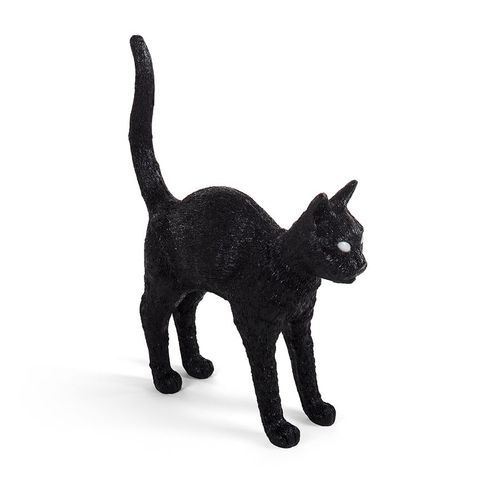 Seletti Lampe De Table Chat Cat Lamp Jobby (Black - Résine)