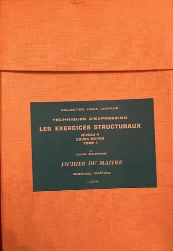 Les Exercices Structuraux Niveau 4 Cours Moyen Tome 1 Malossane Fichier Du Maître Techniques D'expression Nathan